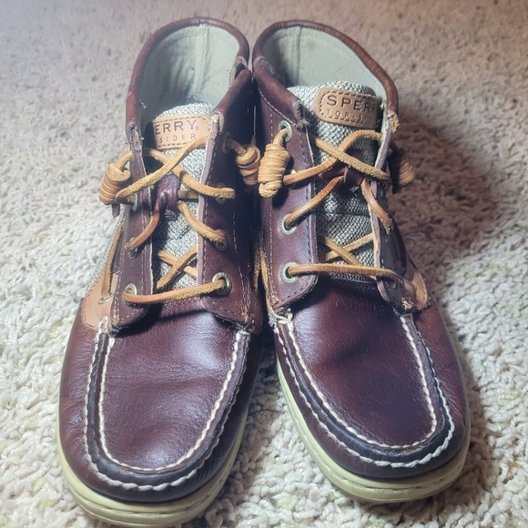 Sperry Women's Top Sider Marella Brown Leather Chukka Zip Ankle Boots Sz 7M - Picture 7 of 9